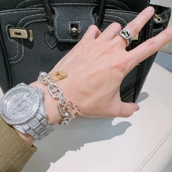 Hermes, Chaine d'Ancre, bracelet, 2H